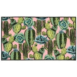 Top Sellers Pink Succulent Accent Rug, 26 45