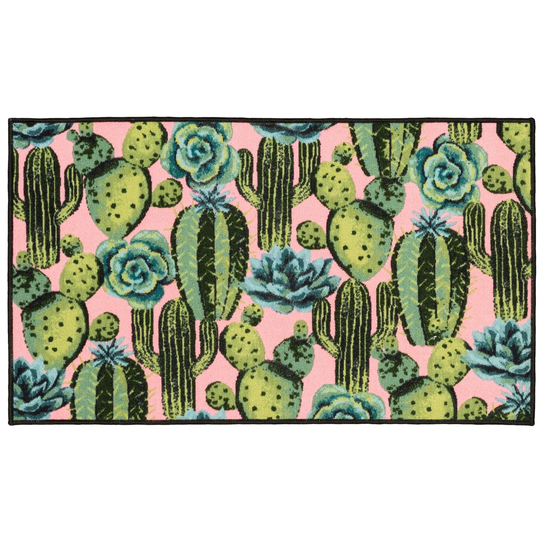 Top Sellers Pink Succulent Accent Rug, 26 45
