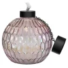 Top Sellers Purple Glass Table Top Torch Lamp, 5