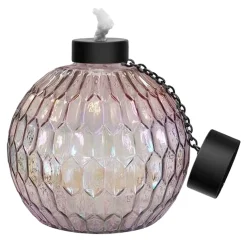 Top Sellers Purple Glass Table Top Torch Lamp, 5