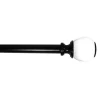 Top Sellers Turner Clear Ball 36 -72 Adjustable 1/2 Diameter Curtain Rod, Black Finish