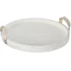 Top Sellers White Wood Decorative Tray, 18