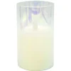 Top Sellers 3X5 Led Glass Wax Candle In Glass Cylinder 6 Hour Timer